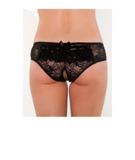 Briefs in Lace with Open Black or White 176059