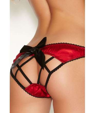 Briefs Satin Cross Back Red 176062