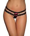 Underwear Thong Lace and bows Red 176063