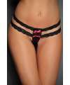 Underwear Thong Lace and bows Red 176063