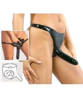 Strap-on Látex com 3 Dildos em Beje,150004