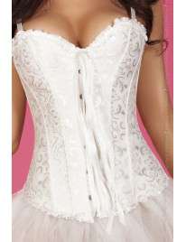 Corset Chilirose White Floral with Handle, Removable and Adjustable 161049