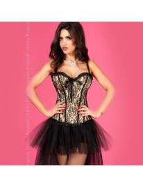 Corset Chilirose Lace Gold Adjustable shoulder Straps and Removable 161052