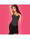 Corset Chilirose Black with White Polka dots 161058