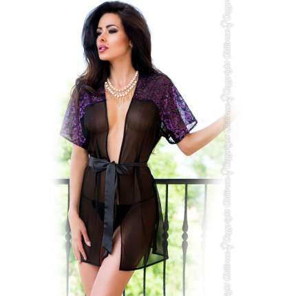 Babydoll Robe com Transparência Chilirose,160055