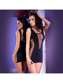 Mini Dress Inserts Net Chilirose Black or Purple 197039