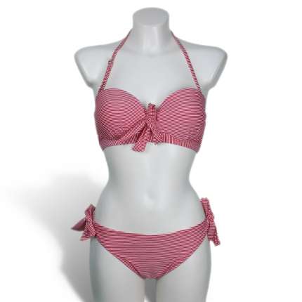 Bikini Riscas Vermelhas Retro,360002