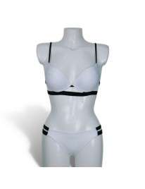 Bikini Preto e Branco Retro,360007