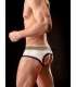 Jockstrap BARCODE Backless Brief Gustavo White Black Yellow 125019