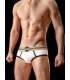 Jockstrap BARCODE Backless Brief Gustavo White Black Yellow 125019