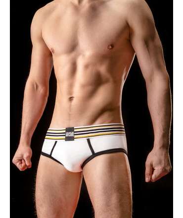 Jockstrap BARCODE Backless Brief Gustavo Branco Preto Amarelo,125019