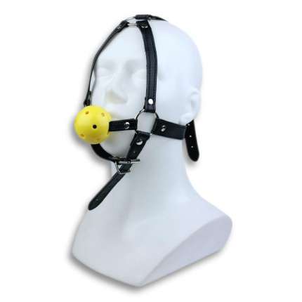 Gag Bondage Deluxe with Ball Breathable Yellow 334024