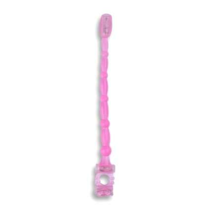 Cockring Vibratório com Língua e Estimulador de Clitóris Rosa,130013