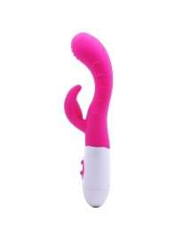 Rabbit Silicone com Dois Motores Texturizado 20 cm,210038