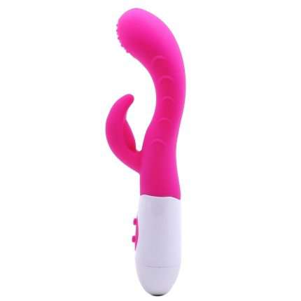 Rabbit Silicone with Two Motors Textured 20 cm 210038