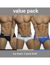 Pack 3 Cuecas Addicted My Basic Brief,500087