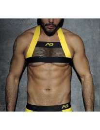 Harness Addicted Fetish Mesh Amarelo,111014