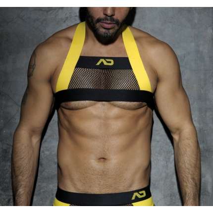 Harness Addicted Fetish Mesh Amarelo,111014