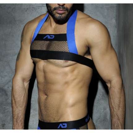 Harness Addicted Fetish Mesh Azul,111015