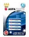 Pack 4 Pilhas Alcalinas AGFA Photo Platinum LR03 AAA 1,5V,MN2400