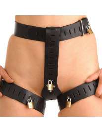 Chastity belt Female with 5 Padlocks 144001