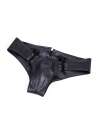 Underwear Man Synthetic Leather Ties Black 339022