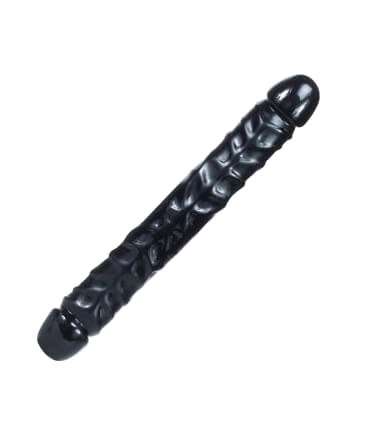 Dildo Duplo JR Veined Double Header Preto 30 cm,DD