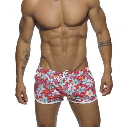 Calção de Banho Addicted Hawaiian Short Vermelho,500126