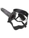 Strap-on Hollow with Vibration-Royal Rapture Air Feeling Black 20 cm 150007