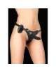 Strap-on with Vibration Ouch! Pleasure Black 14 cm 150011