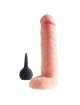 Dildo with Ejaculation and Testicles King Cock Squirting Cock with Balls Beige 20 cm 234004