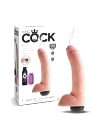 Dildo with Ejaculation and Testicles King Cock Squirting Cock with Balls Beige 18 cm 234005