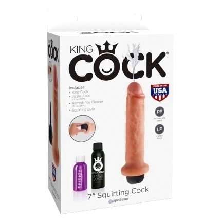 Dildo with Ejaculation King Cock Squirting Cock White 18 cm 234006