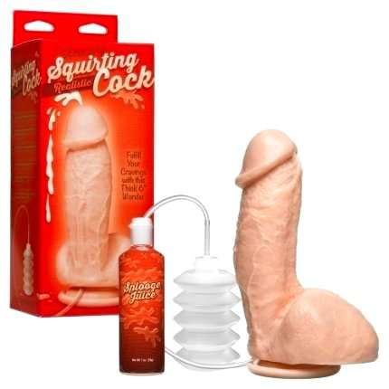 Dildo com Ejaculação The Amazing Squirting Realistic Cock Bege 13 cm,234021