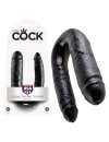 Dildo Duplo Realístico Large Double Trouble King Cock Preto 18 cm,224004