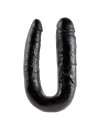 Dildo Duplo Realístico Large Double Trouble King Cock Preto 18 cm,224004