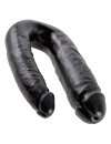 Dildo Duplo Realístico Large Double Trouble King Cock Preto 18 cm,224004