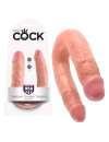 Dildo Duplo Realístico Medium Double Trouble King Cock Bege 14 cm,224008