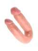 Dildo Duplo Realístico Medium Double Trouble King Cock Bege 14 cm,224008