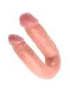 Dildo Duplo Realístico Medium Double Trouble King Cock Bege 14 cm,224008