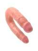 Dildo Duplo Realístico Medium Double Trouble King Cock Bege 14 cm,224008