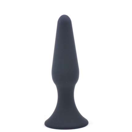 Plug Anal Clássico Silicone Tamanho Médio Preto 13 cm,243009