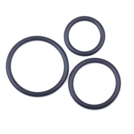 3 x Cockrings Silicone Preto,130059