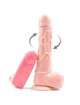 Dildo Realístico Vibrador com Rotação e Ventosa Bege 18 cm,218012