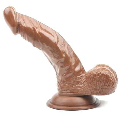 Dildo Being with Testicles Brown 16.5 cm 234027