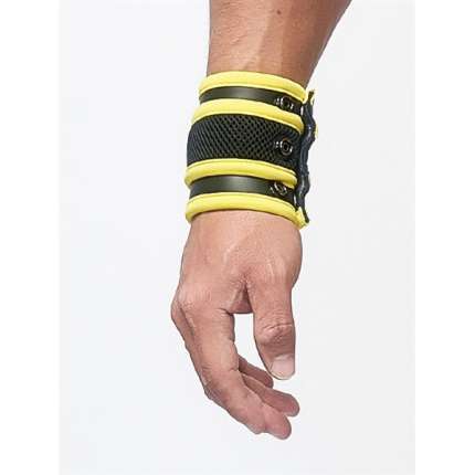 Wrist wallet, Mister B Neoprene Black and Yellow 132012