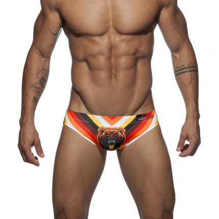 Sunga Addicted Woof Digital Brief Laranja,500135