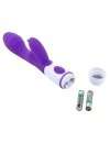 Vibrator Rabbit Double Love Silicone Purple 21 cm 210042