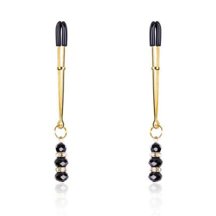 Pinças para Mamilos com Diamante Dourado e Preto,337027