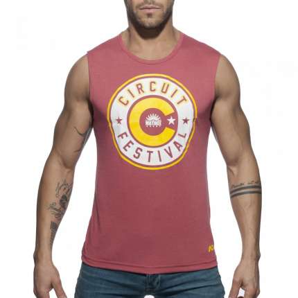 Manga Cava Addicted Circuit Boy 2018 Tank Top Vermelho Escuro,500188